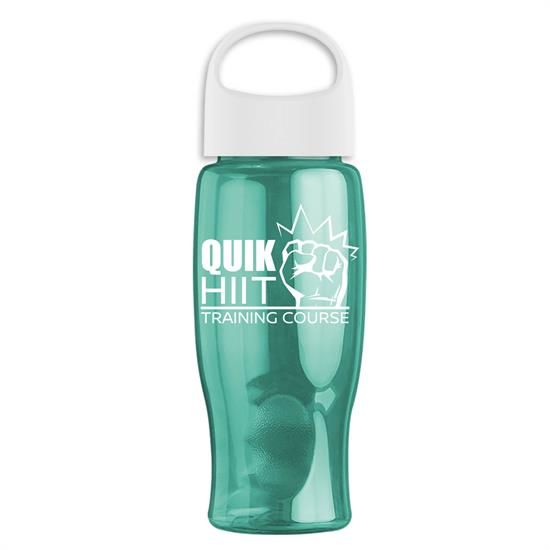 TB27LN - Poly-Pure - 27 oz. Transparent Bottle with Oval Crest Lid